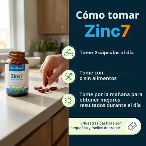 Miniatura 8 de Zinc7 Apoyo inmunológico diario (50mg): Complejo de zinc de triple acción para sueño profundo, claridad mental e inmunidad fuerte Energía natural