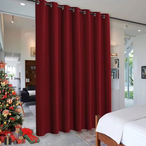 Miniatura 109 de RYB HOME - Cortinas extra largas con bloqueo de luz, persianas opacas insonorizadas para privacidad para cine en casa, oficina, fondo de patio, sala