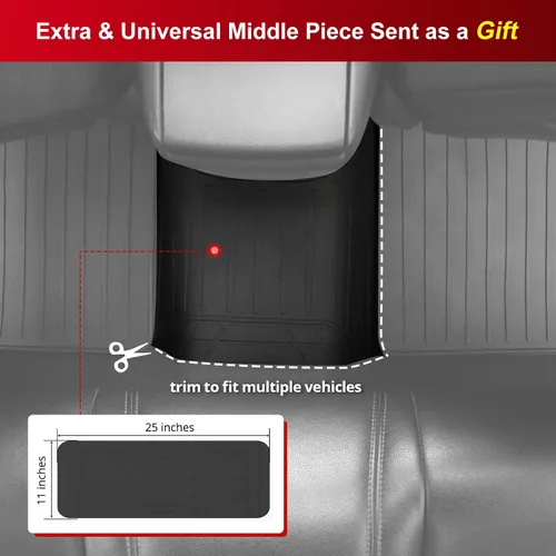Miniatura 2 de IKON MOTORSPORTS, Alfombrillas de suelo compatibles con GMC Sierra Chevrolet Silverado 1500 2500 3500 Tahoe Yukon 2014-2018, goma de látex