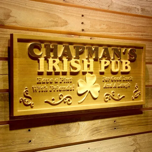 Miniatura 8 de ADVPRO wpa0053 - Letrero personalizado con nombre grabado en 3D de madera para el hogar, bar, cerveza, decoración del hogar, placas de casa de lago