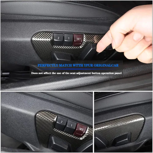 Miniatura 5 de Ajuste para Toyota Supra GR A90 A91 MK5 2018-2022 Ajuste de asiento Botón de ajuste de la cubierta del panel, marco de decoración del panel