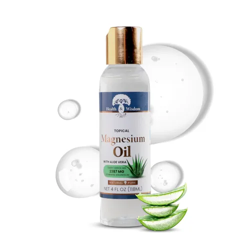 Miniatura 12 de Health & Wisdom Aceite de magnesio puro, alivio tópico muscular y articular, magnesio natural y puro grado USP extra fuerte – absorción mejorada