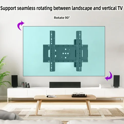 Miniatura 3 de Soporte vertical de pared para TV de 32 a 60 pulgadas, soporte de TV de movimiento completo con rotación vertical de 90°, inclinación giratoria