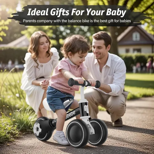 Miniatura 2 de allobebe Bicicleta de equilibrio para bebé, lindas bicicletas para niños de 12 a 36 meses, regalos para niñas de 1 año, bicicleta para entrenar al