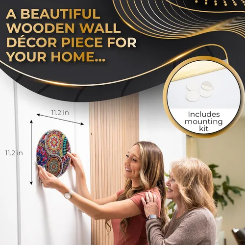Miniatura 3 de ZenChalet - Rompecabezas de 200 piezas de flores Yin Yang para adultos - Rompecabezas de madera premium para adultos, sorprende a tus amigos