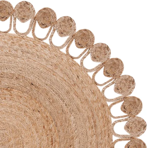 Miniatura 8 de SAFAVIEH NFB252A - Alfombra redonda de fibra natural, 3 pies, redonda, natural, hecha a mano, con encanto de campo, ideal para zonas de alto tráfico