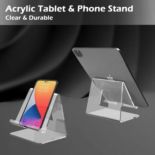 Miniatura 6 de Kamehame Soporte acrílico para tableta de escritorio, soporte transparente para iPad y Galaxy Tab (4-13 pulgadas)