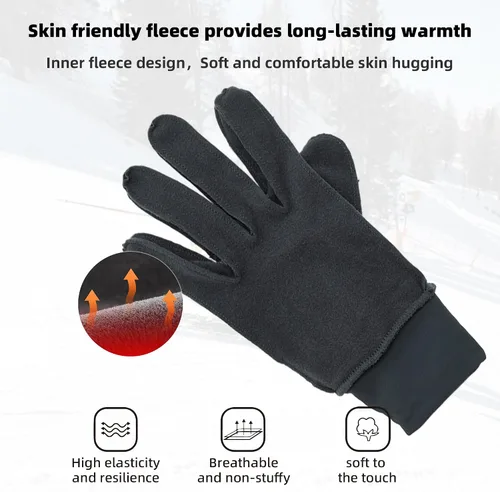 Miniatura 4 de YKYWBIKE Guantes de ciclismo de invierno para hombres y mujeres, guantes de bicicleta acolchados para pantalla táctil, resistentes al agua