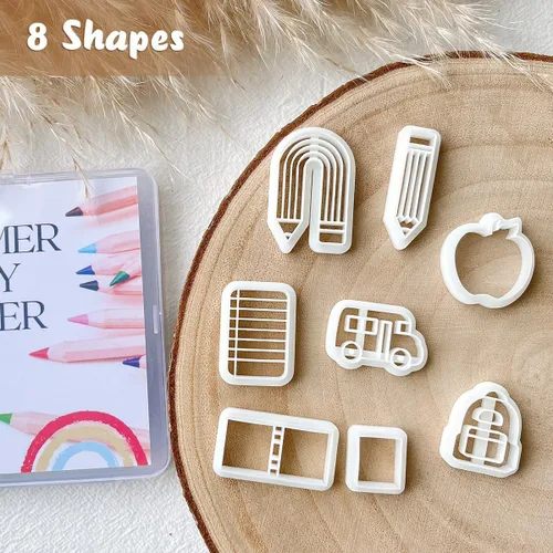 Miniatura 3 de KEOKER Cortadores de arcilla polimérica para aretes, joyas, cortadores de arcilla para estudiantes, cortadores de arcilla polimérica para pendientes