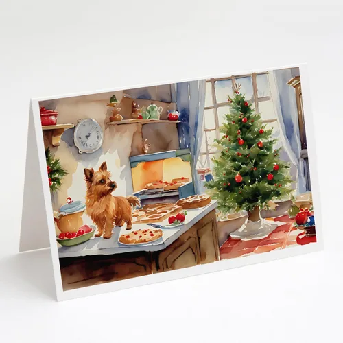 Miniatura 15 de Caroline's Treasures DAC3884GCA7P Paquete de 8 tarjetas en blanco de Navidad con galletas de husky siberiano Tarjetas de felicitación con sobres