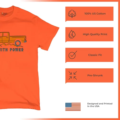 Miniatura 15 de Tee Hunt Camisetas gráficas y camisetas sin mangas para hombre Roll with Power Pickup Truck
