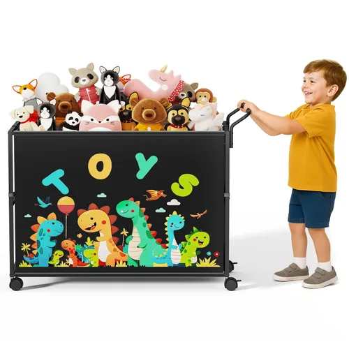 BBLIKE Caja de juguetes para niños – 200 litros de almacenamiento de juguetes extra grande con ruedas para niños y niñas, contenedor organizador de