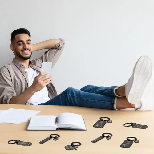Miniatura 12 de Kathfly 12 llaveros motivacionales de agradecimiento para compañeros de trabajo para empleados, compañeros de trabajo, trabajadores sociales, 12