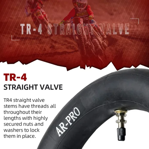 Miniatura 5 de AR-PRO - Paquete de 2 tubos interiores para motocross de 3.00/3.50-12 pulgadas con vástago de válvula TR4, tubos interiores de repuesto