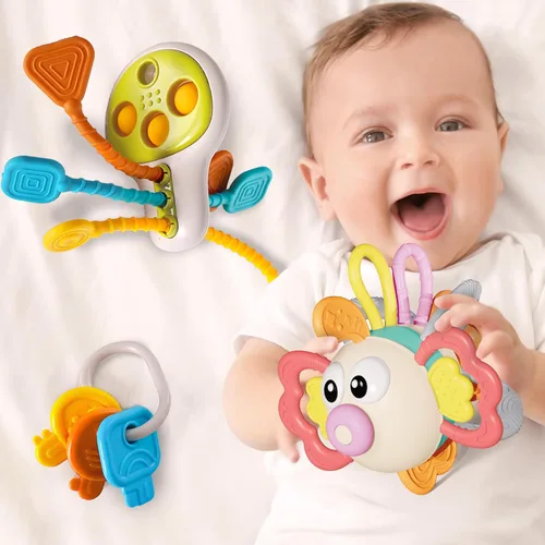 Miniatura 8 de iPlay, iLearn Juguete para bebé de 6 a 12 meses, juguete sensorial para la dentición infantil, juego de actividades de aprendizaje Montessori, juego