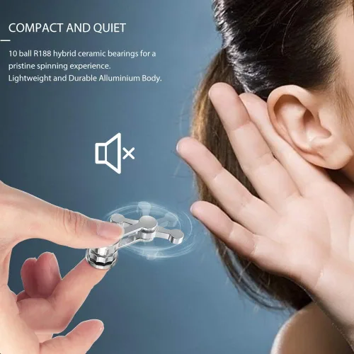 Miniatura 6 de Versión Actualizada Fidget Spinner, Juguetes Sensoriales de Mano de Metal, Juguetes Giratorios de Concentración para los Dedos para Niños y Adultos