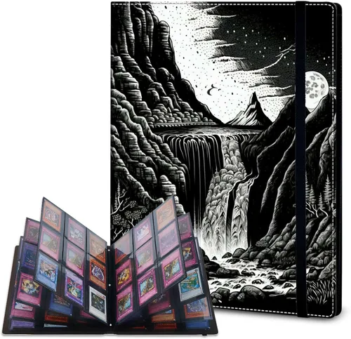 Miniatura 28 de Rossy Carpeta de tarjetas con 4 bolsillos, carpeta de tarjetas intercambiables, álbum de colección de tarjetas, para 160 tarjetas, carpeta