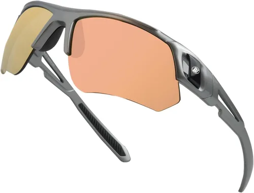 Miniatura 8 de Gafas de sol de golf para hombres y mujeres, gafas de sol deportivas sin montura con protección UV400 Bj01/Marco Negro Lente Verde