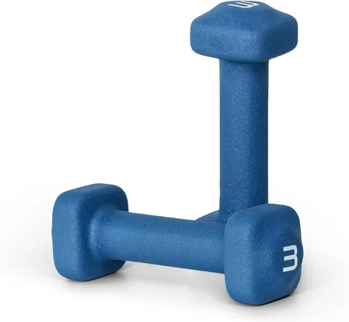 Miniatura 55 de Tone Fitness Pares de Mancuernas de Pesas de Neopreno con Cabeza Cuadrada Antirrodamiento Múltiples Opciones Azul
