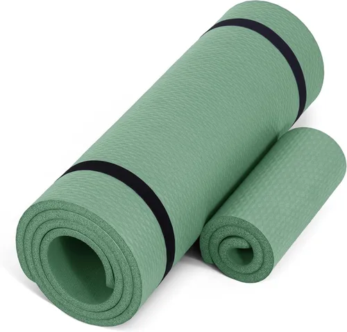Miniatura 11 de CAP Barbell Colchoneta de yoga y ejercicio de alta densidad de 1/2 pulgada con correa Múltiples opciones
