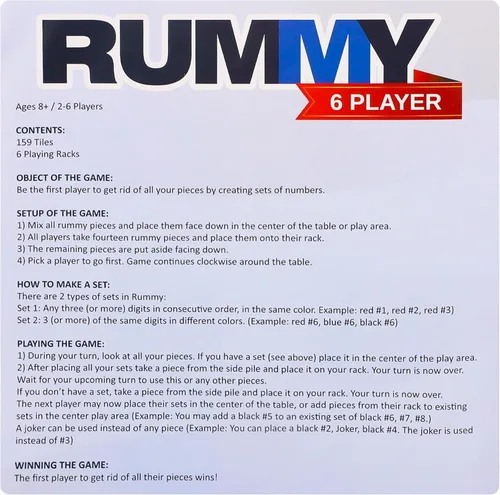 Miniatura 6 de Point Games Rummy Cube - Juego de edición para 6 jugadores, juego familiar clásico, a partir de 8 años con más azulejos, seis bastidores, ideal