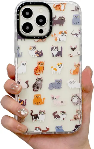 Miniatura 31 de Funda para iPhone 15 Pro Max para Mujeres, Transparente Lindo Panda Dibujos Animados Arte Animal Estampado Diseño Femenino Kawaii Estético