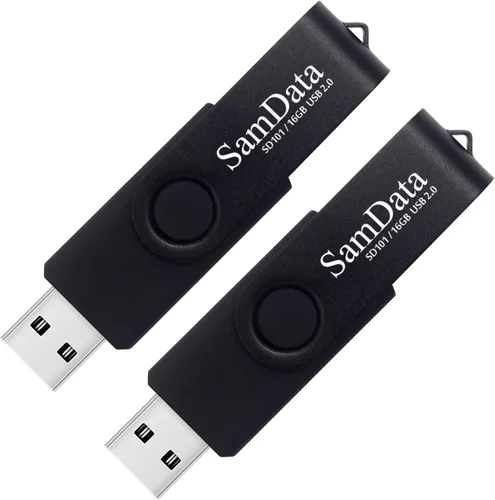Miniatura 15 de SamData Paquete de 2 unidades flash USB de 8 GB, unidades de memoria USB de 8 GB con luz LED para almacenamiento y copia de seguridad