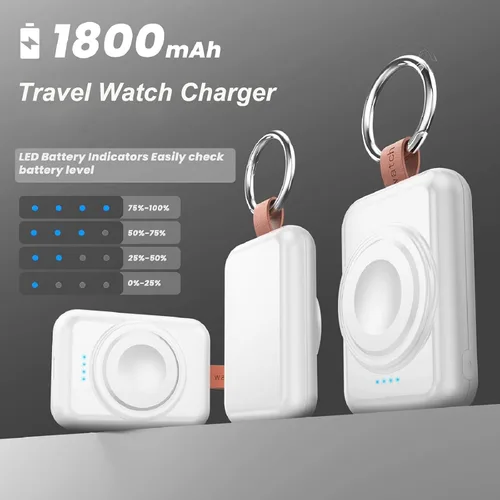 Miniatura 3 de Cargador para Samsung Galaxy Watch, 1800mAh Cargador magnético de viaje portátil para Samsung Galaxy Watch 8/8 Classic/Ultra/7/6/6