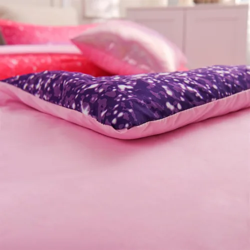 Miniatura 8 de A Nice Night Juego de Edredón para Niñas Tamaño Twin 6 Piezas Cama en una Bolsa Ropa de Cama 3D Colorida Brillante Galaxia Arcoíris
