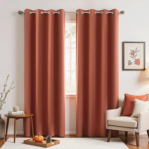 Miniatura 123 de Cortinas opacas de 72 pulgadas extra anchas para dormitorio, puerta corrediza de vidrio y patio, 2 paneles con ojales para oscurecer ventana grande