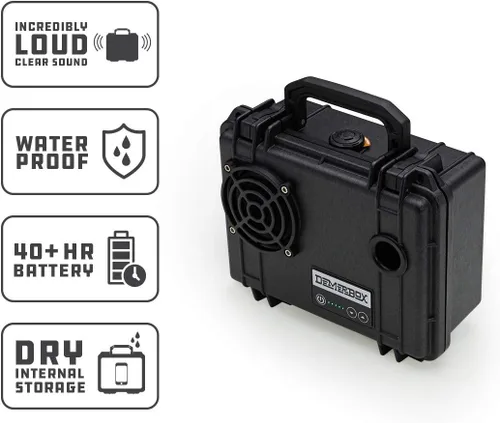 Miniatura 5 de DemerBox: Altavoces Bluetooth impermeables, portátiles y resistentes para exteriores. Sonido fuerte, duración de la batería de más de 40 horas, caja