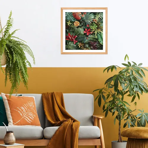 Miniatura 7 de Rompecabezas para adultos de 1000 piezas, plantas de selva tropical cuadrada, desafiante, rompecabezas único para noche de juegos, decoración
