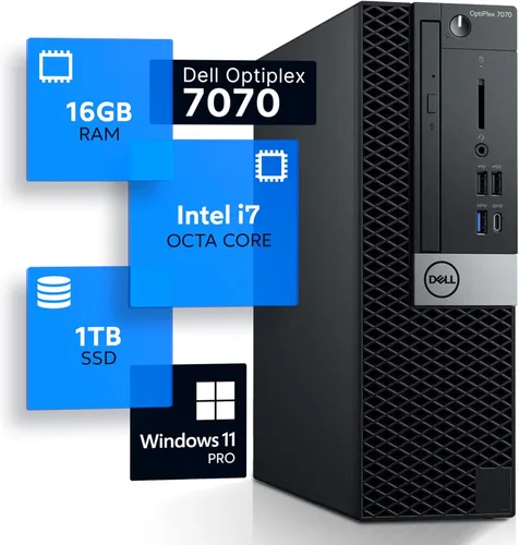 Miniatura 2 de Dell Optiplex 7070 - Computadora de sobremesa Hexa Core Intel i5 (3.2), 32 GB DDR4 de RAM, estado sólido SSD de 1 TB, Windows 11 Professional, PC