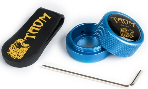Miniatura 29 de TAOM - Soporte para tiza de billar, herramienta práctica redonda, accesorios de billar, mini estuche magnético para punta de tiza, contenedor