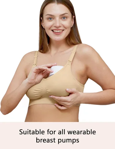 Miniatura 3 de HOFISH Brasier de maternidad sin costuras para mujer, paquete de 3