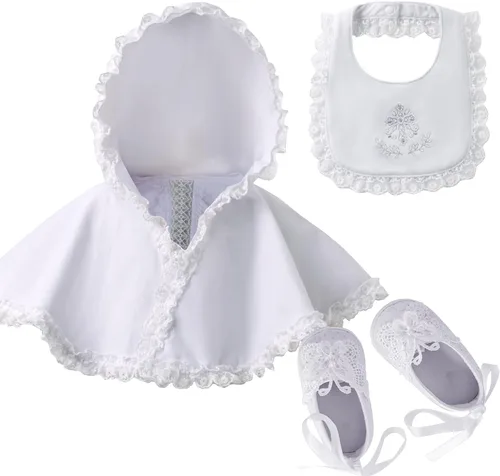 Miniatura 6 de Booulfi Calcetines para bebé, botines blancos para recién nacidos, zapatos de bautizo, calcetines para bebé, bautizo, trajes de Pascua