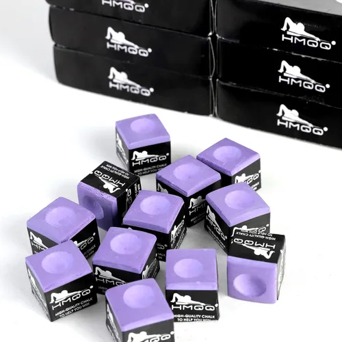 HMQQ Pool Cue Chalk – 12 Pack Billiard Chalk, Low Dust & Anti-Slip Cue Chalk for Smooth, Accurate Shots – 6 Colors Available for Pool Lovers, Home