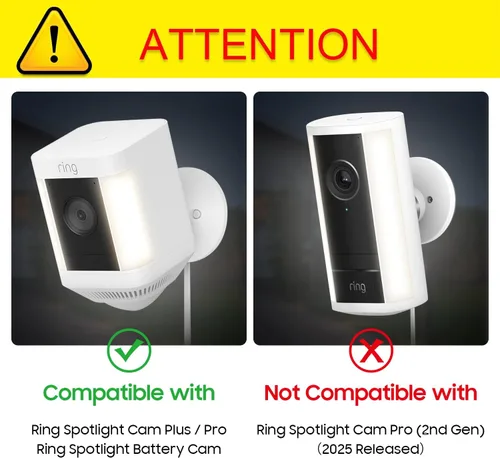Miniatura 2 de Fintie Funda de silicona para cámara Ring Spotlight, silicona suave resistente a la intemperie, cubierta protectora para cámara de seguridad HD