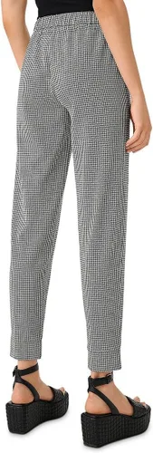 Miniatura 2 de Karl Lagerfeld Paris Pantalones deportivos cómodos de pata de gallo para mujer, NegroBlanco