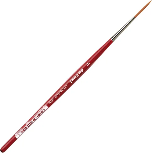 Miniatura 291 de da Vinci Watercolor Series 5580 CosmoTop Spin Pincel de Pintura, Redondo Sintético con Mango Rojo