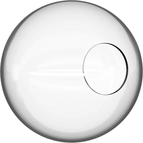KASTLITE Difusor de luz de acrílico transparente de 18 pulgadas para exteriores, textura suave con apertura sin cuello de 5.25 pulgadas, fabricado