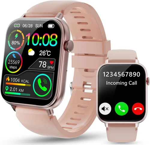 Reloj inteligente para mujer, pantalla táctil HD de 1.85" con función de mensaje y llamada, más de 100 modos deportivos, rastreador de fitness IP68,