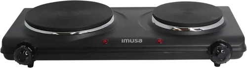 IMUSA - Placa caliente eléctrica doble, negra