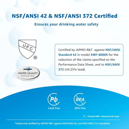 Miniatura 2 de Filterlogic 3US-PF01 3US-MAX-F01 Filtro de repuesto, certificado NSF/ANSI 42 para Filtrete® 3US-PF01, 3US-MAX-F01H, 3US-PF01H, Delta RP78702