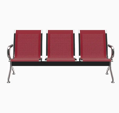 Miniatura 45 de Kinfant Silla de sala de espera de 2 asientos, sillas de recepción de invitados de oficina con respaldo ergonómico, banco de espera de aeropuerto