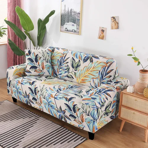 Miniatura 3 de HOOBUY Funda de sofá estampada, Funda elástica para sillón, Jugo de funda de sofá con patrones para sillón acojinado de 3 plazas, YLYZ