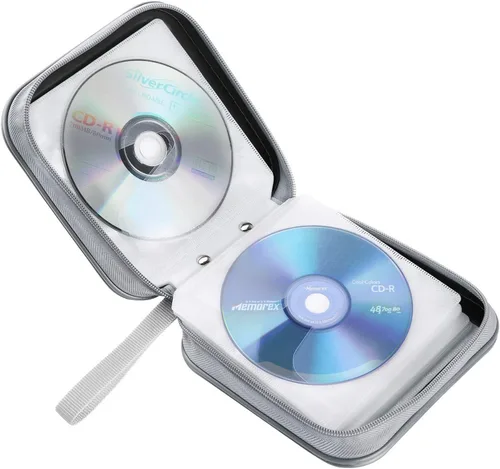 Miniatura 5 de Siveit Soportes para cajas de CD – Plástico duro de 48 capacidades para discos de CD/DVD para coche, hogar, oficina, viajes (negro)