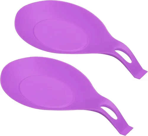Miniatura 25 de uxcell Soporte de cuchara de silicona, 7.68 x 3.74 pulgadas, resistente al calor, soporte para utensilios de cocina, espátula, soporte para cucharón