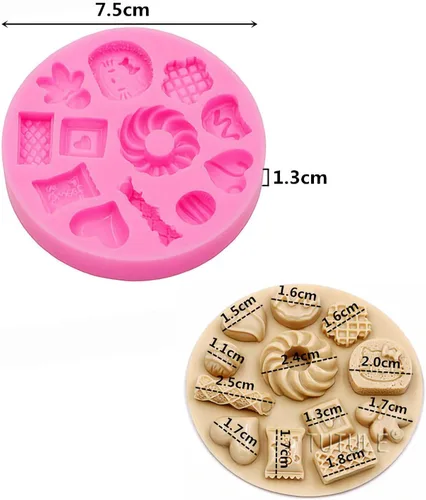 Miniatura 2 de Lindo juego de moldes de silicona para galletas de caramelo, proyectos de herramientas de elaboración de fondant epoxi, colgante de fondant, Dulce