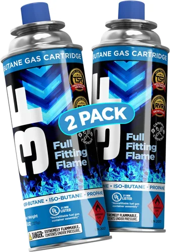 Miniatura 11 de 3F Recipiente de combustible de butano, 8 onzas, 1 paquete, para estufas de campamento y cabezales de antorcha compatible con recipientes de 8